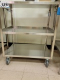 Carlisle Stainless Steel Cart on castors 3 shelf unit