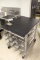 Can Rack on Castors W/ Opener Edlund Can Opener