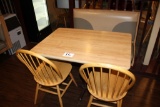 Table Booth single side booth and 2 chairs