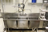Stainless 3-Bay Sink 93 X 24 X 35 Nice Unit