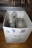 Stainless and Plastic bins