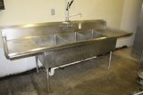 Amtekco Stainless 3-Bay Sink