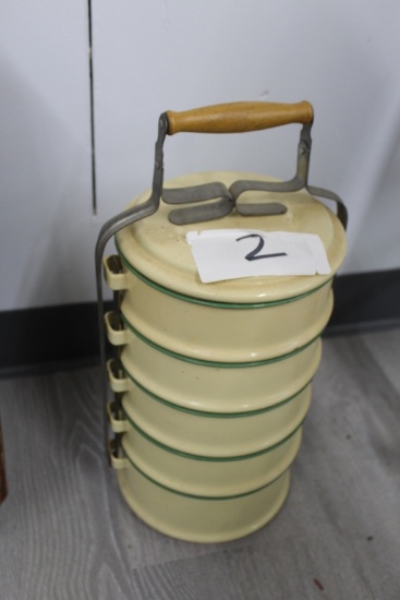 Vintage Enamel Tiffin Box