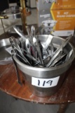 Stainless Bin & Ladels