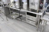 Stainless Table Shelf & Drawers