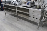 Stainless Table Shelf & Drawers