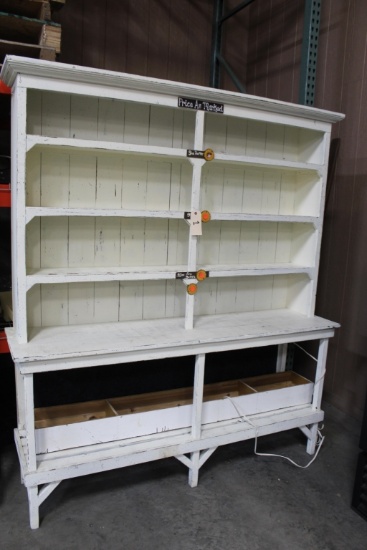 Large Wooden Display Shelving Unit