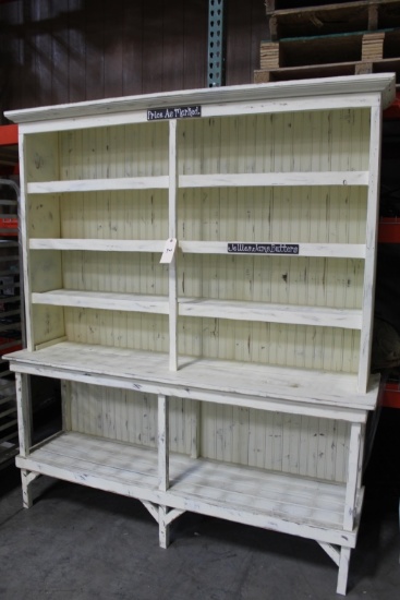 Large Wooden Display Shelving Unit