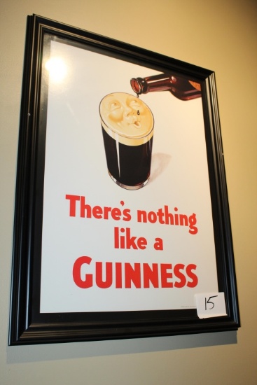 Guinness Beer Sign in Frame