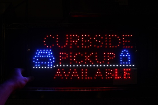 Lighted Curb Side Pick sign
