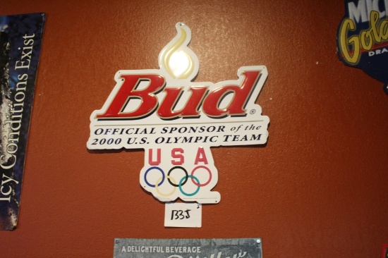 Bud Olympic Team Sign