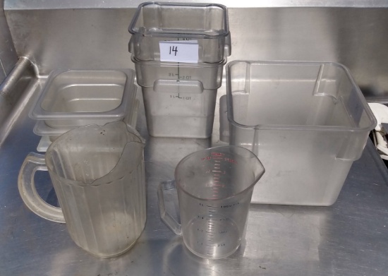 Assorted Plastic Insert Pans & Pitchers