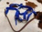 Qty (1)Unused Leather and Nylon Break-Away Horse Halter (Blue)