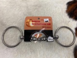 Qty (1) Unused Stainless Loose Ring Snaffle Bit w. Rollers