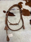 Qty (1) Unused Leather Poco Head Stall and Rein Set (Tan)