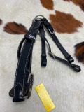 Qty (1) Unused Black Leather Pony Breast Collar