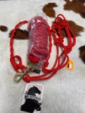 Qty (2) Unused Horse Rope Halter w. Lead (Red)