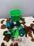 Unused Lime Green Grooming Gift Basket