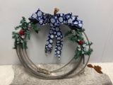 Lariat Blue Ribbon Wreath
