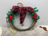 Lariat Red Ribbon Wreath