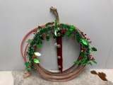 Lariat Mistletoe and Bells Wreath