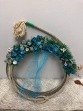 Lariat Blue Flower Wreath