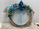 Lariat Blue Flower Wreath