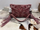 Unused Montana West Carry and Conceal Dusty Rose Fringed Purse