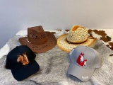 Qty (4) Unused Western Hats