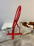 Unused Red Metal Saddle Rack