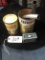 2 VINTAGE OIL TINS AND 1 MISC TIN
