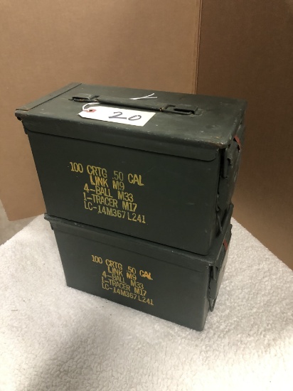 TWO 50 CAL AMMO CANS