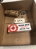RECOIL PLATE & BOX OF .45 AMMO