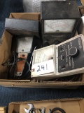 BOX OF MISC ELECTRICAL METERS