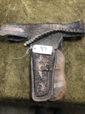 CARVED LEATHER GUN HOLSTER