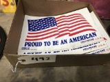 FOUR PROUD TO BE AMERICAN PLASTIC SIGNS