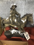 CERAMIC HORSE AND RIDER