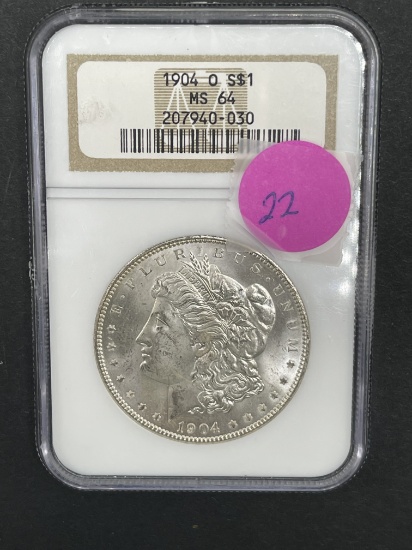 1904 O Morgan Dollar MS64, ANA Grade