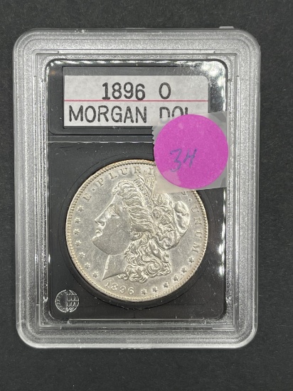 1896 O Morgan Dollar, AU Rare