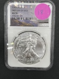 2015 Silver Eagle MS70, NGC Grade First Day Issue
