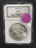 1884 CC Morgan Dollar MS62, NGC Grade
