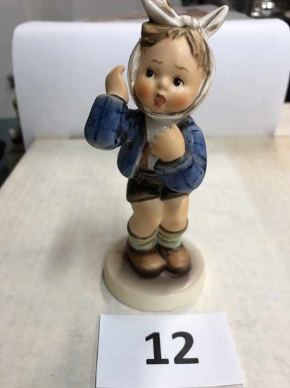 Hummel-Boy with Toothache, Mold #217, 5.5 inches, TM 5