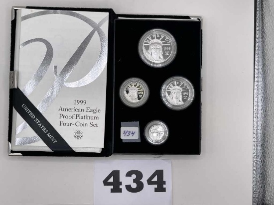 1999 W Proof American Eagle Platinum Four Coin Set 100, 50, 25, 10