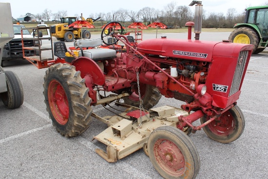 I H/ Farmall 140 tractor with belly mower
