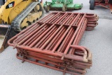 Set of 10 Red Corral Panels