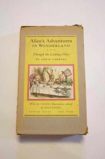 Alice in Wonderland 2 book set in slipcase 1965