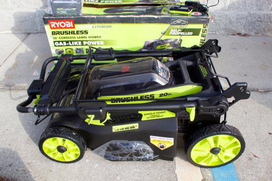 New Ryobi Brushless 20 in 40v Self propelled Lawn mower $399 MSRP