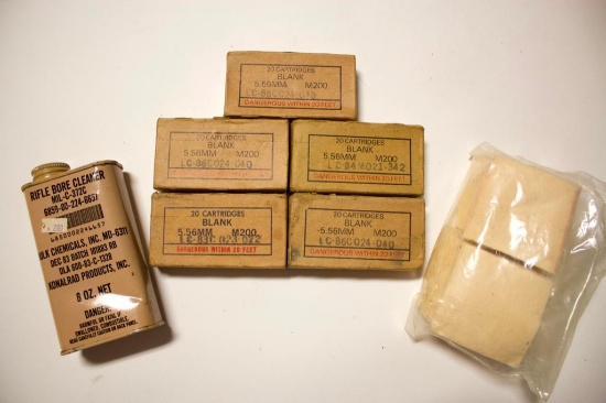 100 round 5.56 blanks M200 and extras