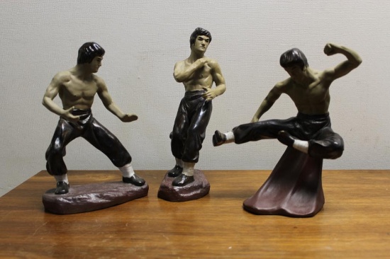 Vintage Hand Crafted Bruce Lee Figurines