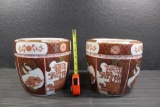 Asian Hand Painted Planters
